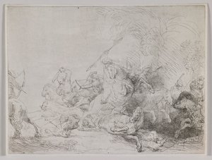 Velký lov na lvy od Rembrandt van Rijn