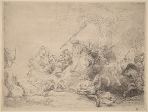 Velký lov na lvy od Rembrandt van Rijn