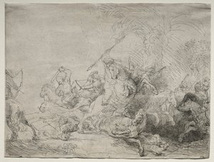 Velký lov na lva, 1641. od Rembrandt van Rijn