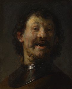 The Laughing Man, c.1629-1630 (olej na mědi na panelu) od Rembrandt van Rijn