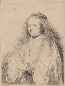 Malá židovská nevěsta (Saskia jako Svatá Kateřina), 1638 od Rembrandt van Rijn