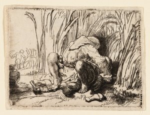 Mnich v kukuřičném poli od Rembrandt van Rijn