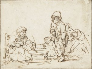 Pancake Woman, c. 1635. od Rembrandt van Rijn