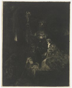 Prezentace v chrámu Prezentace v chrámu ve tmě od Rembrandt van Rijn