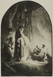 Vzkříšení Lazara: Větší talíř od Rembrandt van Rijn