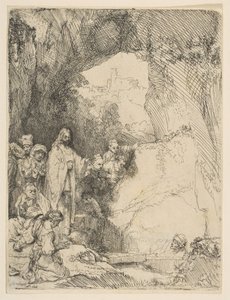 Vzkříšení Lazara, malá deska, 1642. od Rembrandt van Rijn