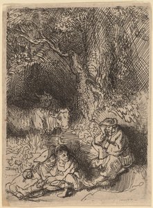 Spící pastevec od Rembrandt van Rijn
