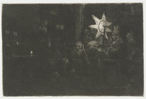 Hvězda králů: noční kousek od Rembrandt van Rijn