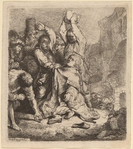 Kamenování svatého Štěpána od Rembrandt van Rijn