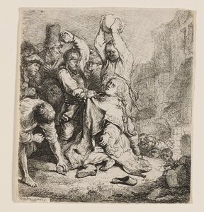 Ukamenování svatého Štěpána od Rembrandt van Rijn