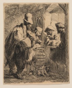 Strolling Musicians od Rembrandt van Rijn