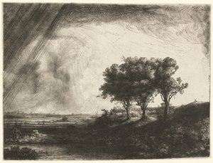 Tři stromy od Rembrandt van Rijn