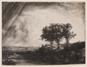 Tři stromy od Rembrandt van Rijn