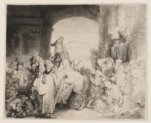 Mordechajův triumf od Rembrandt van Rijn