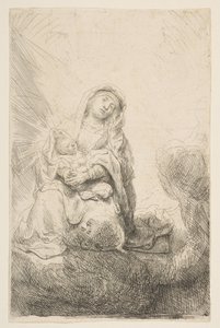 Panna a dítě v oblacích, 1641. od Rembrandt van Rijn