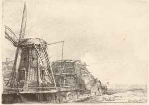 Větrný mlýn od Rembrandt van Rijn
