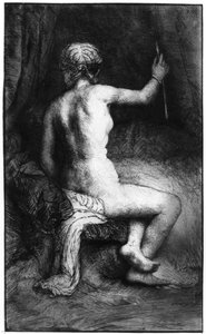 Žena s šípem od Rembrandt van Rijn