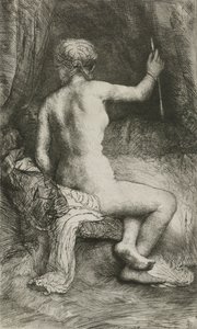 Žena s šípem, 1661 od Rembrandt van Rijn