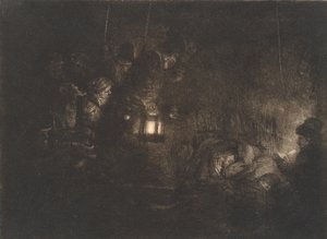 Klanění pastýřů: noční kus od Rembrandt van Rijn