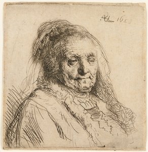 Umělcova matka, hlava a poprsí, 1628. od Rembrandt van Rijn