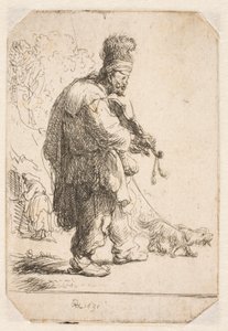 Slepý houslista od Rembrandt van Rijn