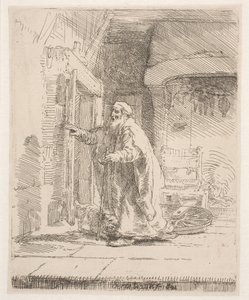 Tobitova slepota: větší deska od Rembrandt van Rijn