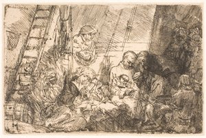 Obřízka (ve stáji) od Rembrandt van Rijn