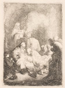 Obřízka: malá deska od Rembrandt van Rijn