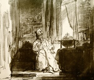 Filosof od Rembrandt van Rijn