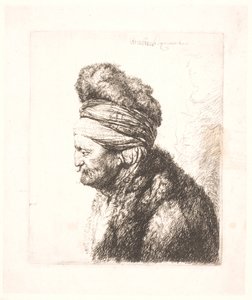 Druhá orientální hlava (Rembrandtův otec?) od Rembrandt van Rijn