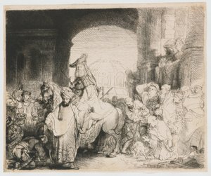 Mordechajovo vítězství od Rembrandt van Rijn