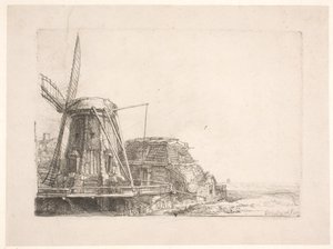 Větrný mlýn od Rembrandt van Rijn