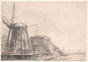 Větrný mlýn od Rembrandt van Rijn