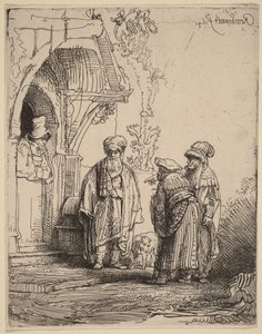 Tři orientální postavy (Jakub a Lában) od Rembrandt van Rijn