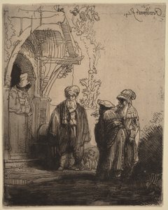 Tři orientální postavy (Jakub a Lában) od Rembrandt van Rijn