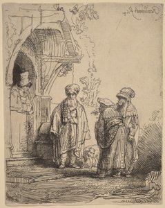Tři orientální postavy (Jakub a Lában) od Rembrandt van Rijn
