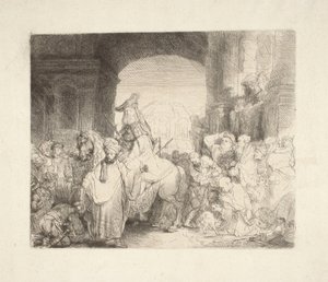 Mardochejův triumf od Rembrandt van Rijn