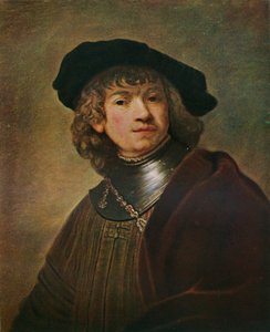 Tronie mladého muže v Gorget a čepici, c1639 od Rembrandt van Rijn