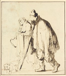 Tulák pár se psem od Rembrandt van Rijn
