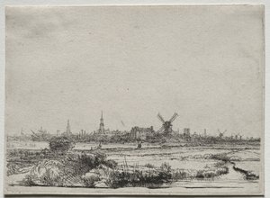 Pohled na Amsterdam od severozápadu, c. 1640. od Rembrandt van Rijn