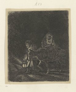 Let do Egypta: Night Piece Recueil de quatre-vingt-cinq estampes originales (název série) od Rembrandt van Rijn