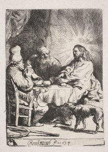 Večeře v Emauzích (malý formát) od Rembrandt van Rijn