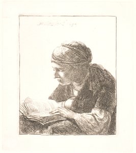 Čtoucí žena od Rembrandt van Rijn