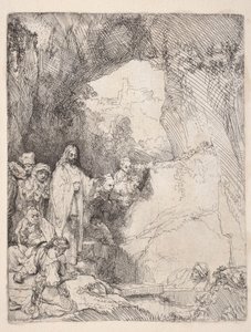Vzkříšení Lazara (malá deska) od Rembrandt van Rijn