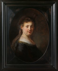 Mladá žena v kostýmu fantasy od Rembrandt van Rijn