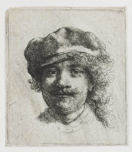 Autoportrét s baretem od Rembrandt van Rijn