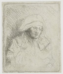 Nemocná žena s bílým šátkem na hlavě (Saskia) od Rembrandt van Rijn