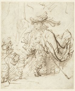 Sedící herec v roli Capitana od Rembrandt van Rijn