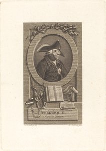 Fridrich Veliký, král pruský od Remi Henri Joseph Delvaux after Johann Heinrich Ramberg