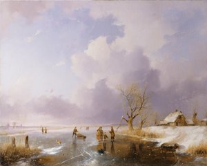 Krajina se zamrzlým kanálem, 1842